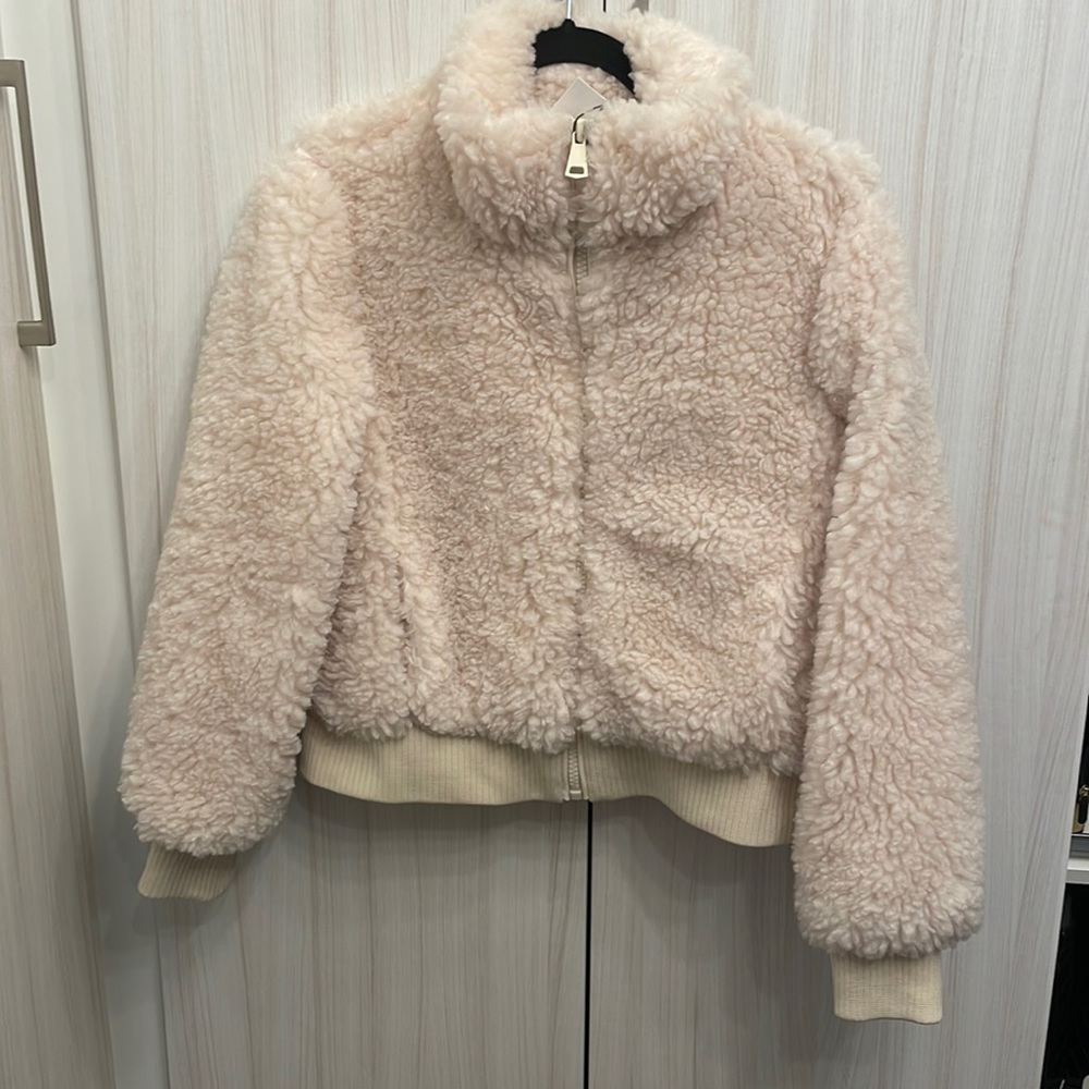 Brand new cream fuzzy Zara jacket